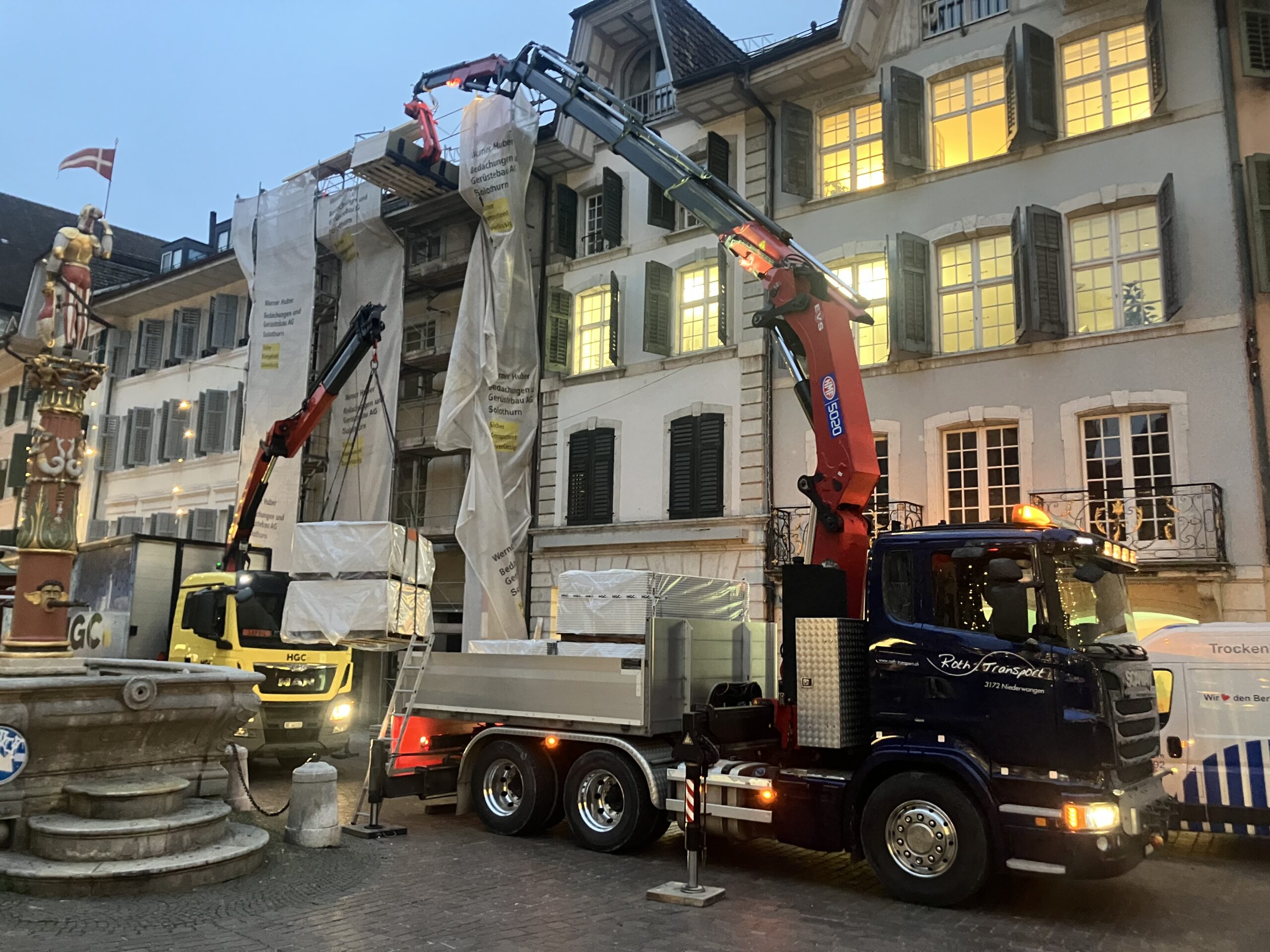 Kraneinsatz der Roth Transport AG